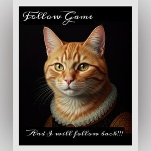 Caterpillar Orange Tabby Cat Portrait Art Print